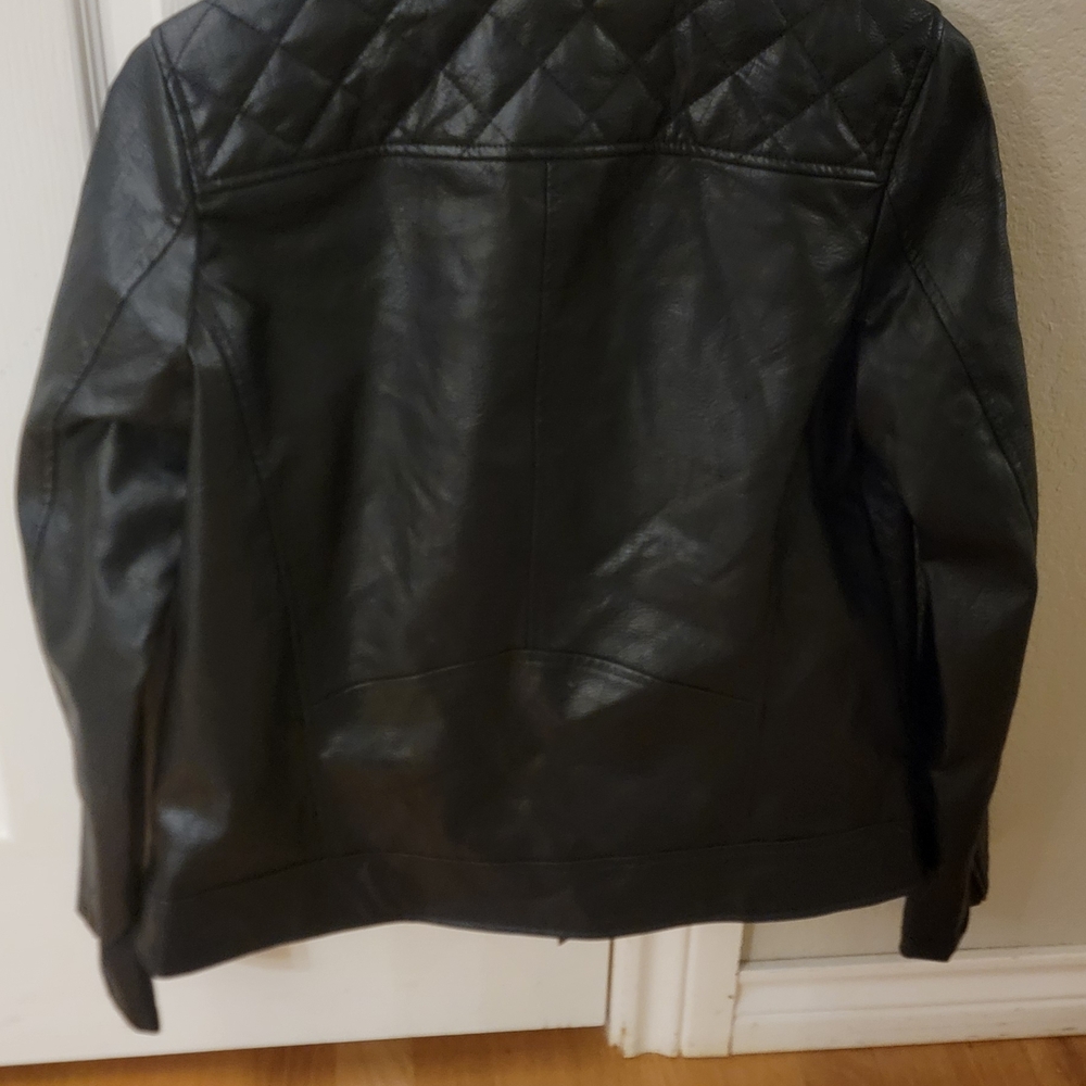 Universal Thread Black Leather Moto Jacket - image 3